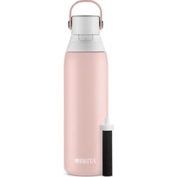 Brita Bouteille d'eau en acier inoxydable avec filtre, double isolation premium, Rose 1 ea, 35,00 $/1ch