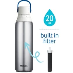 Brita Stainless Steel Water Bottle with Filter, Premium Double Insulated, Silver 1 ea, $34.00/1ea
