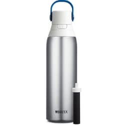 Brita Système de filtration d’eau en bouteille haut de gamme à double paroi isolante en acier inoxydable, de couleur argent et d’une capacité avec 1 filtre 1 ea, 35,00 $/1ch