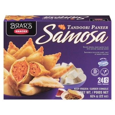 Brar's Samosa Tandoori Paneer 624 g, $0.80/100g