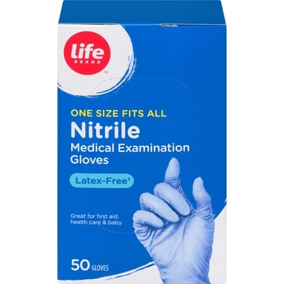 Life Brand Nitrile Medical Exam Gloves 50ct 50 ea, $0.49/1ea