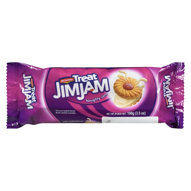 Treat Jim Jam Flavoured Sandwich Biscuits Naughty Jam