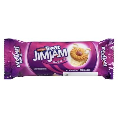 Britannia BRITANIA JIM JAM CREAM BISCUIT 100 g, 1,00 $/100g