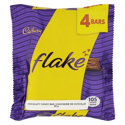 Cadbury FLAKE 4 PAQUET 80 g, 4,74 $/100g