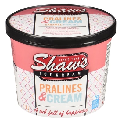 Shaw's Pralines & Cream 1.5 l, $0.63/100ml