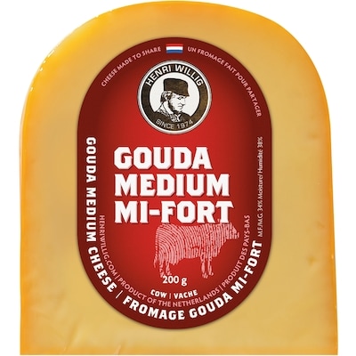 Henri Willig Gouda mi-fort 200 g, 4,65 $/100g
