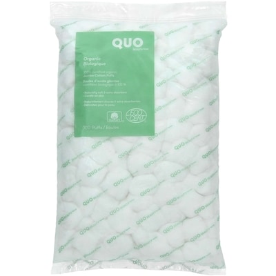 Quo Beauty Boules d'ouate géantes biologiques, 300 boules d'ouate 1 ea, 7,00 $/1ch