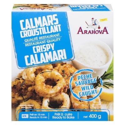 Arahova Arah Calamari Croustillant 400 g, 3,25 $/100g
