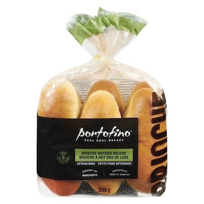 Portofino Petits pains brioché de luxe à hot-dog 390 g, 1,28 $/100g