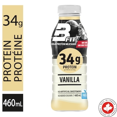 Beatrice Bfit lait frappé à teneur élevée en protéines à la vanille. 460 ml, 0,80 $/100ml