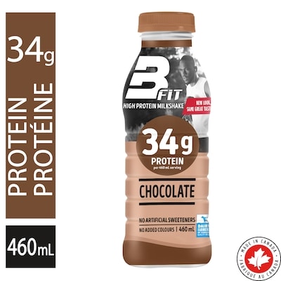 BFit Bfit lait frappé à teneur élevée en protéines au chocolat. 460 ml, 0,80 $/100ml