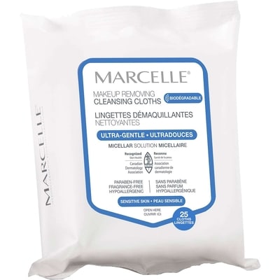 Marcelle Lingettes démaquillantes, ultra douces, 25 lingettes 25x1.0 ea, 0,48 $/1ch