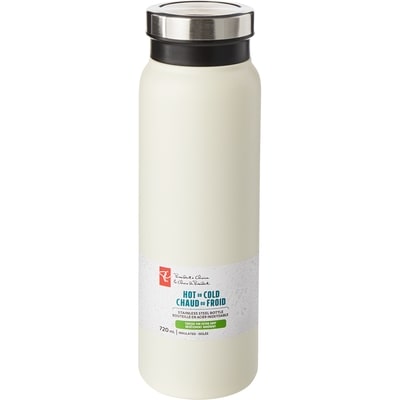 President's Choice President's Choice Wide Mouth Stainless Steel Water Bottle, 720mL - Cream 1 ea, $19.00/1ea