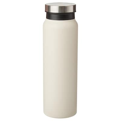 President's Choice Bouteille d'eau à grande ouverture en acier inoxydable, 720 ml – Crème