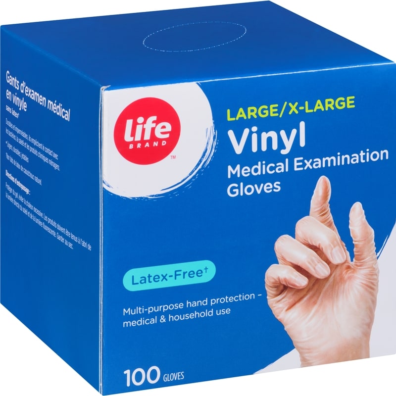 Vinyl Medical Exam Gloves 100ct L/XL