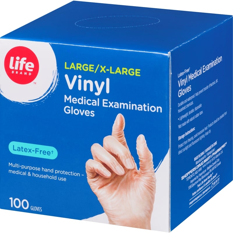 Vinyl Medical Exam Gloves 100ct L/XL