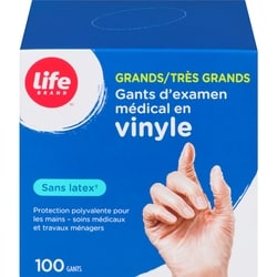 Life LB GANT EXAM VINYLE TRANSP SP 100 ea, 0,23 $/1ch