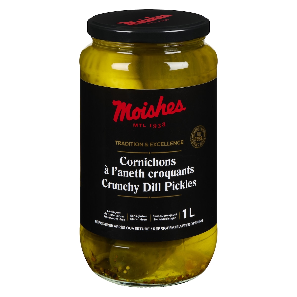 Moishes Cornichons À L'Aneth  1 l, 0,60 $/100ml