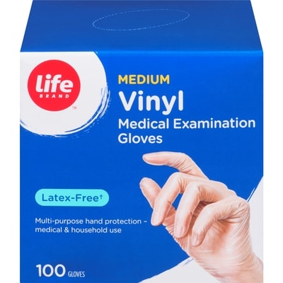 Life Brand Vinyl Medical Exam Gloves 100ct M 100 ea, $0.21/1ea