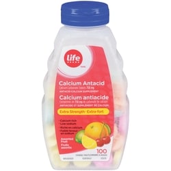 Life Antiacide avec calcium extra-fort, fruits assortis 100 ea, 0,03 $/1ch