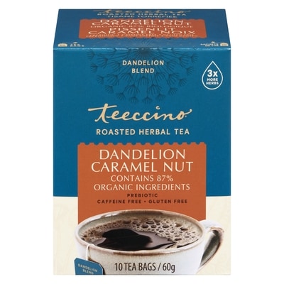 Teeccino Roasted Herbal Tea Dandelion Caramel Nut 10 ea, $1.05/1ea