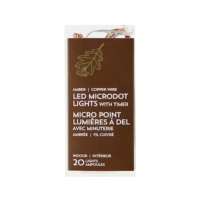 null Set of 20 LED Microdot Lights with Timer - Amber 1 ea, $4.00/1ea