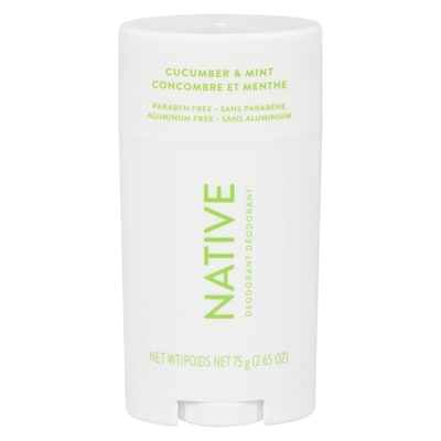 Native Natural Deodorant, Cucumber and Mint, Aluminum Free 75 g, $23.99/100g