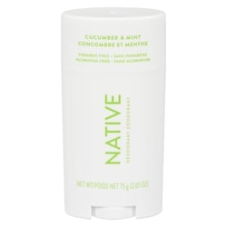 Native Desodorisant sans aluminium, concombre et menthe 75 g, 23,99 $/100g
