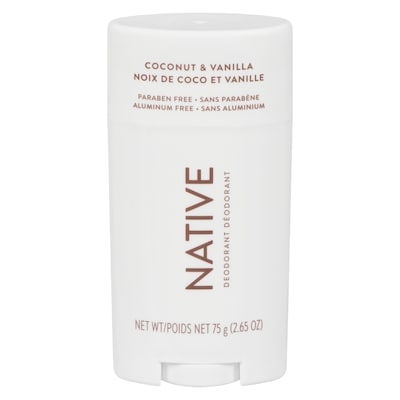 Native Natural Deodorant, Coconut and Vanilla, Aluminum Free 75 g, $24.00/100g