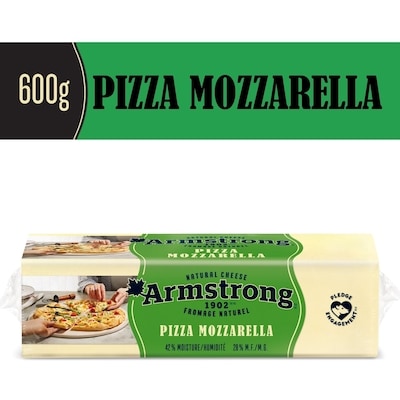Armstrong Pizza Mozzarella Cheese  600 g, $1.50/100g