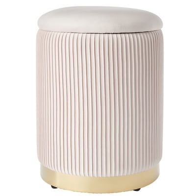 Life at Home LH POUF RANGEMENT PLISSE ROSE 1 ea, 50,00 $/1ch