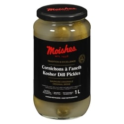Moishes Kosher Dill Pickles 1 l, $0.85/100ml