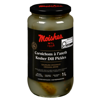 Moishes Kosher Dill Pickles 1 l, $0.75/100ml