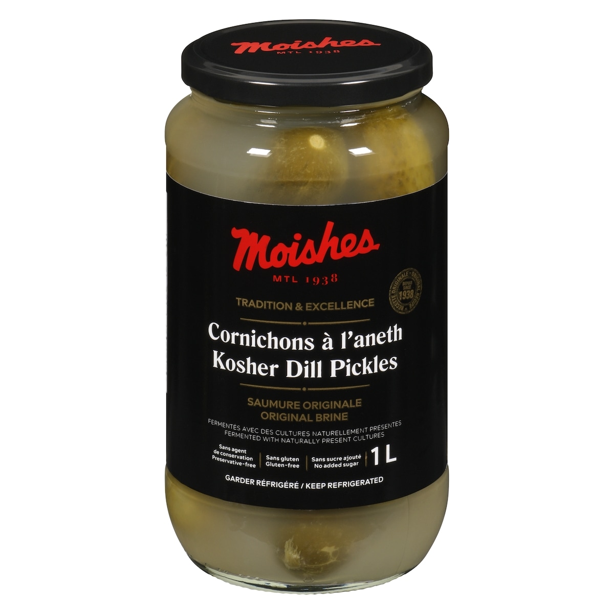 Moishes Cornichons À L'Aneth  1 l, 0,60 $/100ml