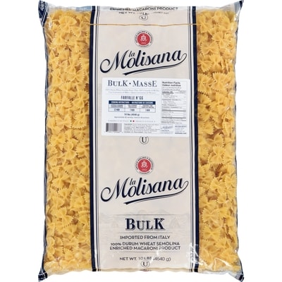 Molisana 100% Durum Wheat Semolina Pasta Farfalle N°66 4540 g, $0.46/100g