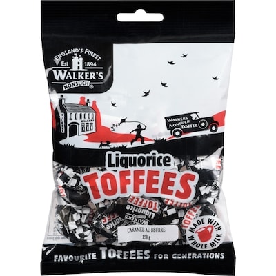 Walkers Toffee Bags Liquorice  150 g, $2.66/100g