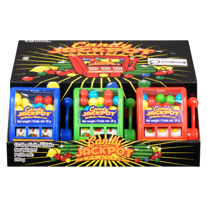 トップス jackpot market L Exclusive Brands Candy Jackpot Slot Machine, 12-Pack - 12x20.0 g