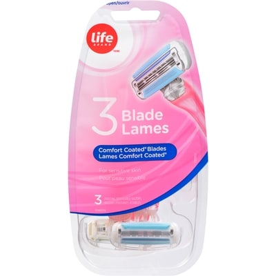 Life Brand Comfort Coated Blades, 3 Disposable Razors 1 ea, $3.84/1ea