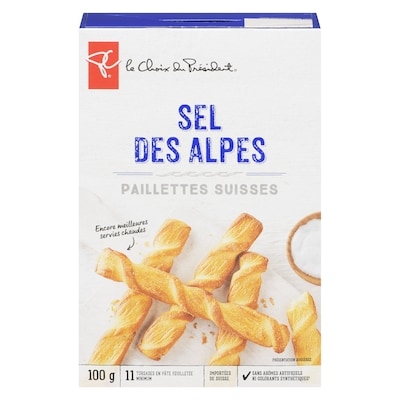le Choix du Président Paillettes suisses, sel des Alpes 100 g, 2,00 $/100g
