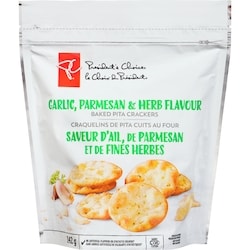 Garlic, Parmesan, & Herb Baked Pita Crackers