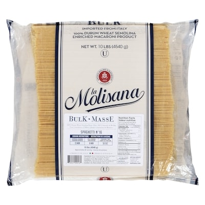 La Molisana Pâtes 100 % Semoule De Blé Dur Spaghetti N°16 4540 g, 0,46 $/100g