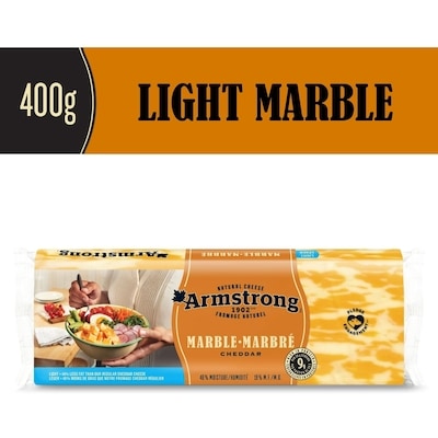 Armstrong Light Marble Cheddar Cheese 400 g, $2.00/100g