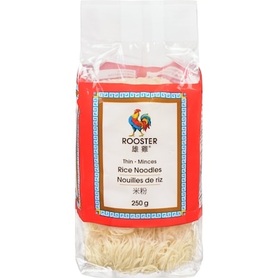 Rooster Thin Rice Noodles 250 g, $0.80/100g