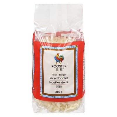 Rooster Larges Nouilles De Riz 250 g, 0,52 $/100g