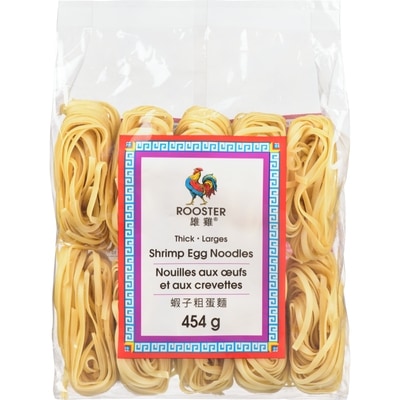 Rooster Thick  Shrimp Egg Noodles 454 g, $0.55/100g