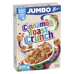 General Mills Cinnamon Toast Crunch Breakfast Cereal, Jumbo Size, Whole Grains 830 g, $1.38/100g