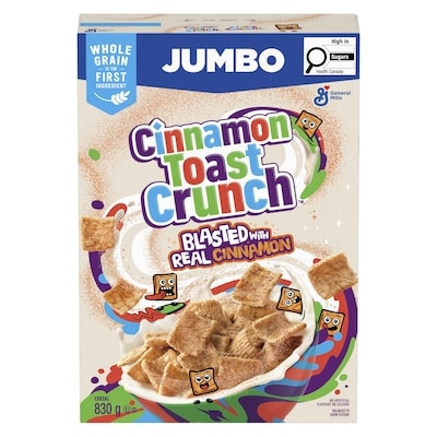 Cinnamon Toast Crunch Breakfast Cereal, Jumbo Size, Whole Grains