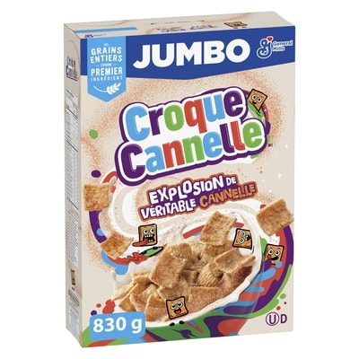 General Mills Croque Cannelle, Céréales Pour le Petit-déjeuner, Grains Entiers, Format Géant 830 g, 1,33 $/100g