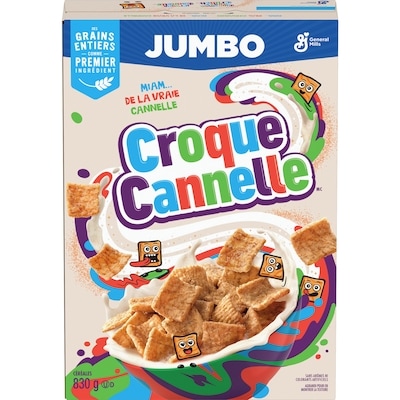General Mills Croque Cannelle, Céréales Pour le Petit-déjeuner, Grains Entiers, Format Géant 830 g, 1,38 $/100g