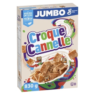 General Mills Croque Cannelle, Céréales Pour le Petit-déjeuner, Grains Entiers, Format Géant 830 g, 1,57 $/100g